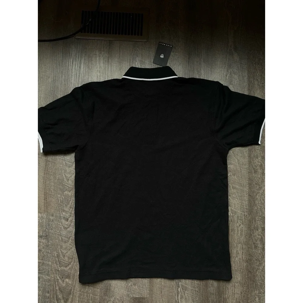 NEW Vintage Nike Golf‎ Polo Shirt Mens Large Black Cotton Tennis Sportswear 2004